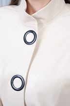 The Odessa Cream Leather Women Jacket