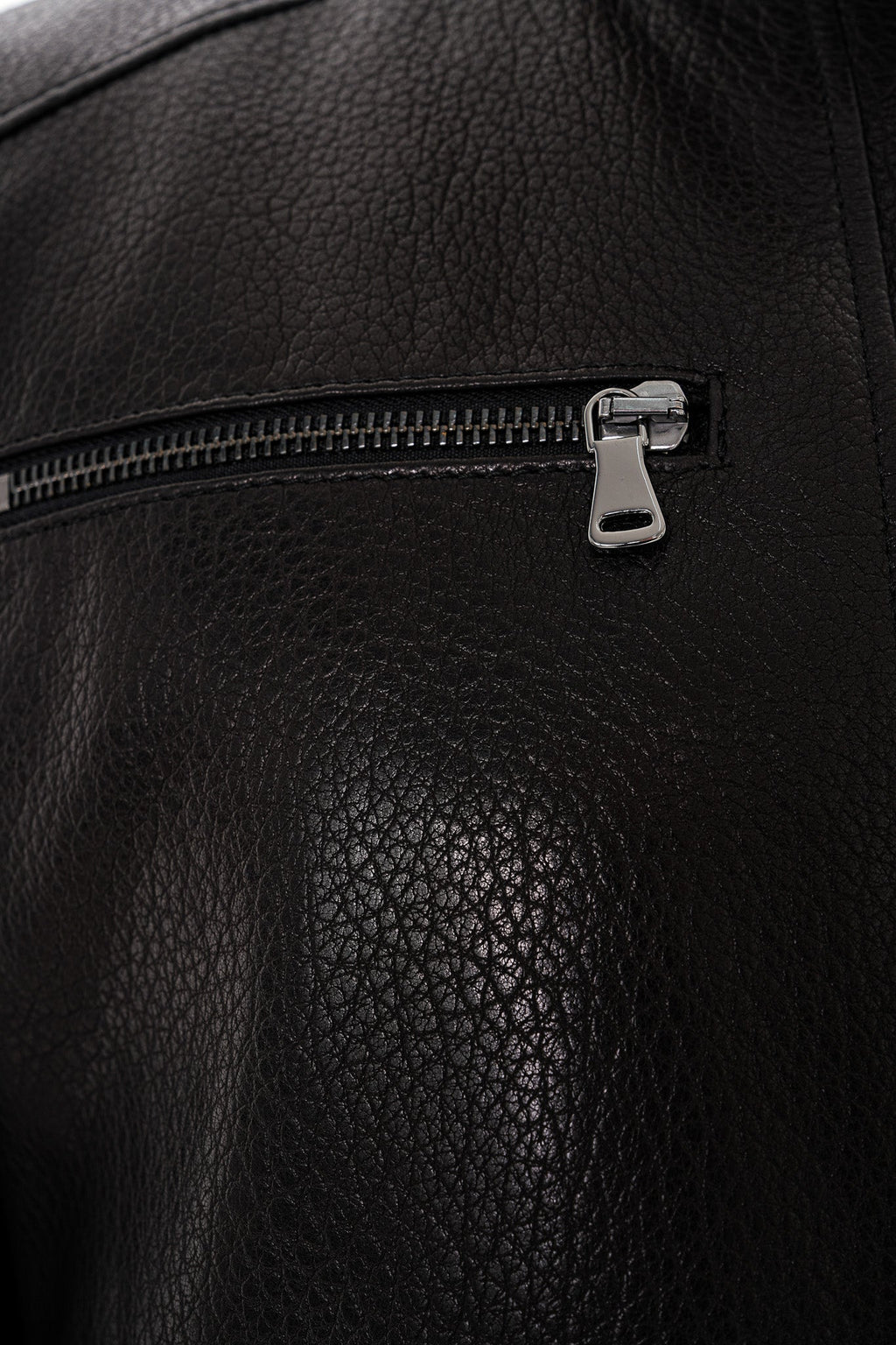 The Falcon Black Pebbled Leather Men Jacket