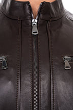 The Falcon Dark Brown Smooth Leather Jacket