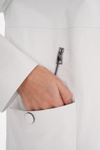 The Liora White Leather Women Jacket