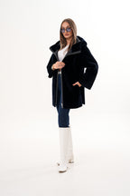 The Portofino Black Reversible Shearling Women Jacket
