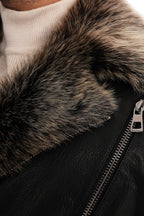 The Cortina Black Shearling Leather Men Jacket