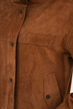 The Ravessa Reversible Brown Suede & Leather Women Jacket