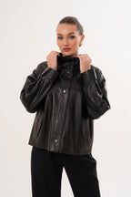 The Ravessa Reversible Black Leather Women Jacket