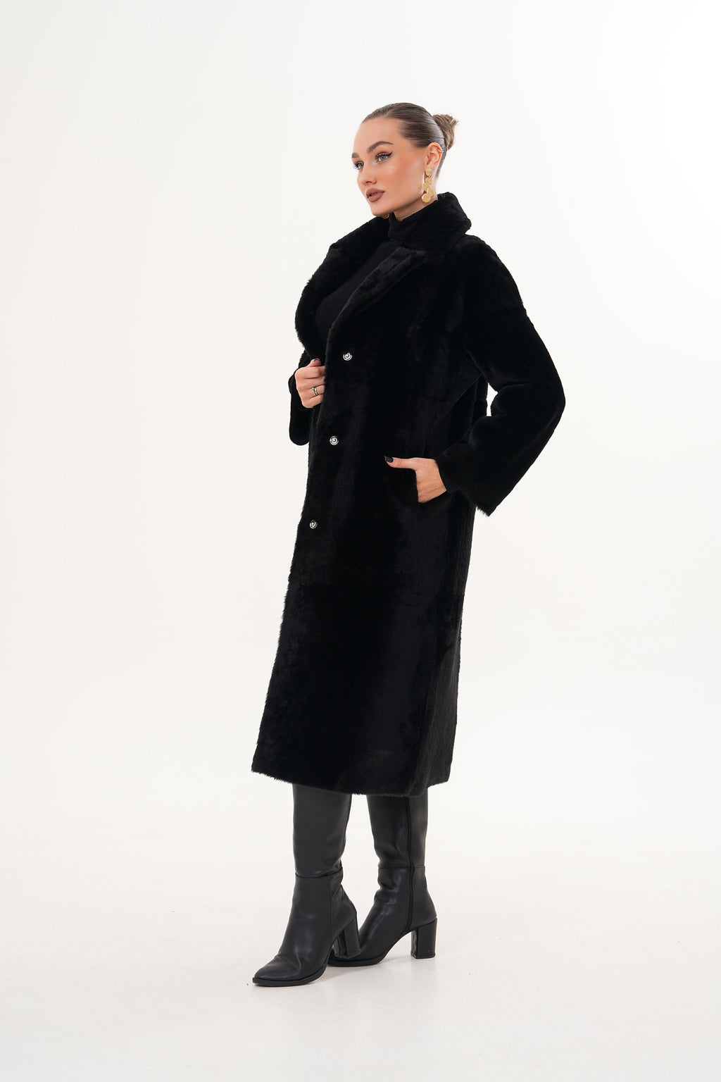 The Emilia Reversible Shearling Leather Women Jacket