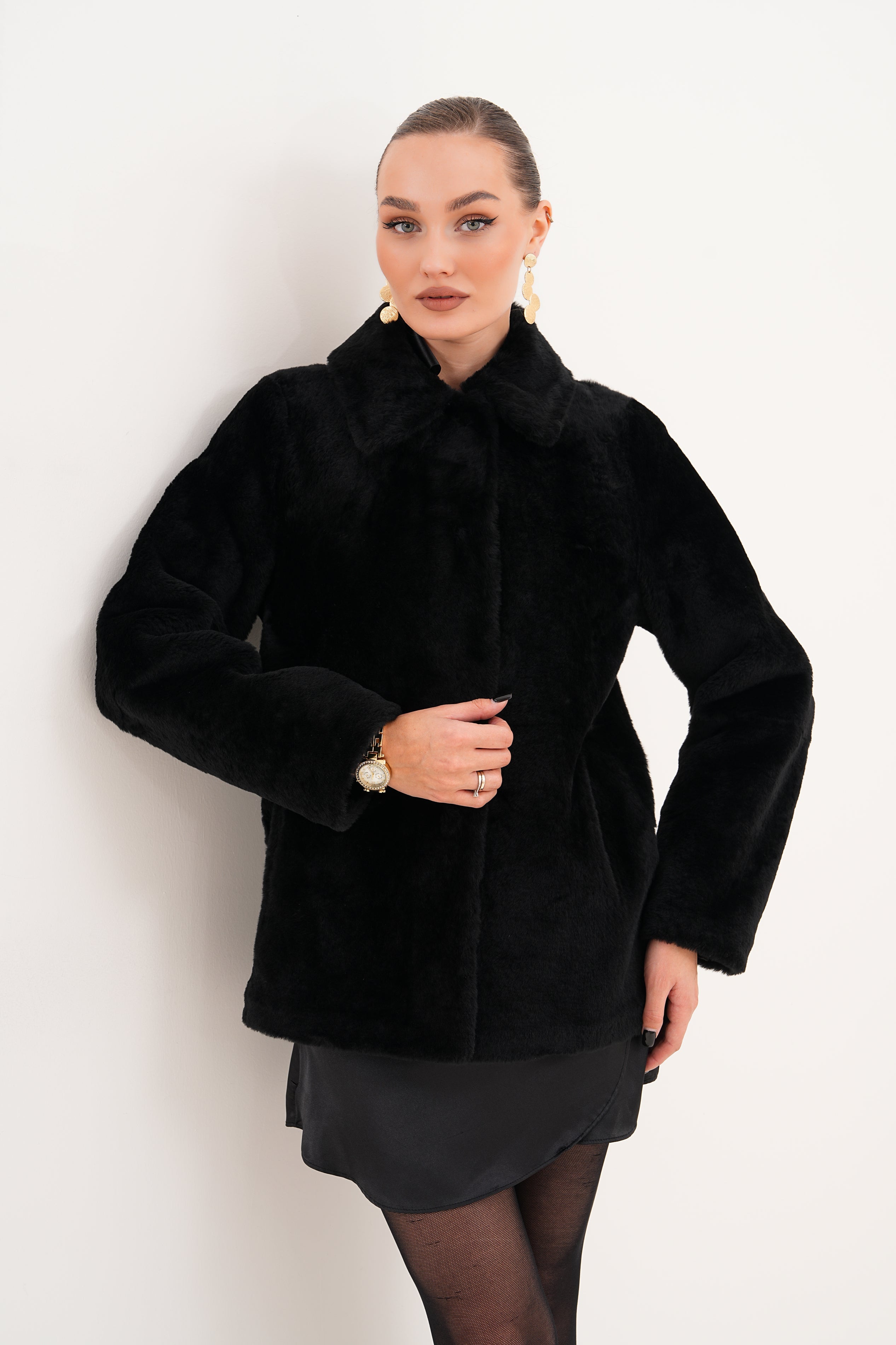 The Ava Reversible Shearling Leather Women Jacket