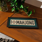 Framed I Love Mahjong Art Scroll Sign