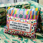 Come Sit By Me Needlepoint Pillow