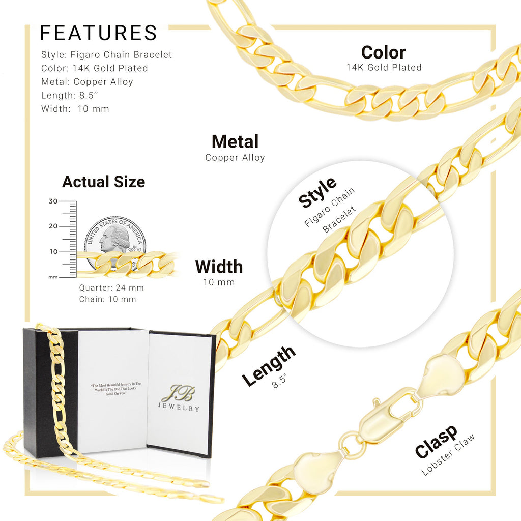 14K Gold Filled Figaro Chain Necklace 24"