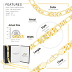 14K Gold Filled Figaro Chain Necklace 24"