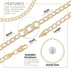 14K Gold Filled Cuban Link Anklet Diamond Cut Curb Chain 10'' Anklet Women Jewelry