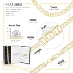Diamond-Cut 14K Gold Filled Mariner Chain Necklace 24" 7 mm