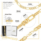 14K Gold Filled Figaro Chain Necklace 24"