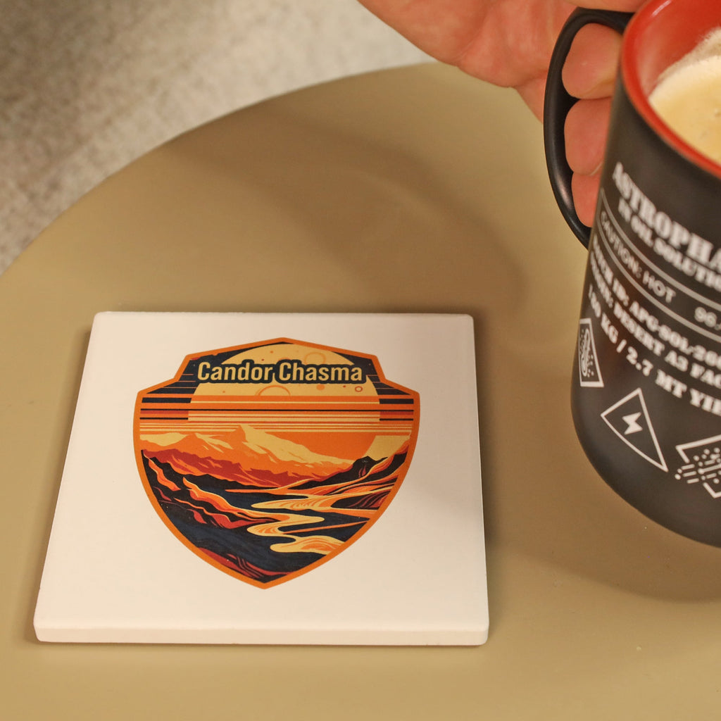 Mars Locations Ceramic Coaster Set