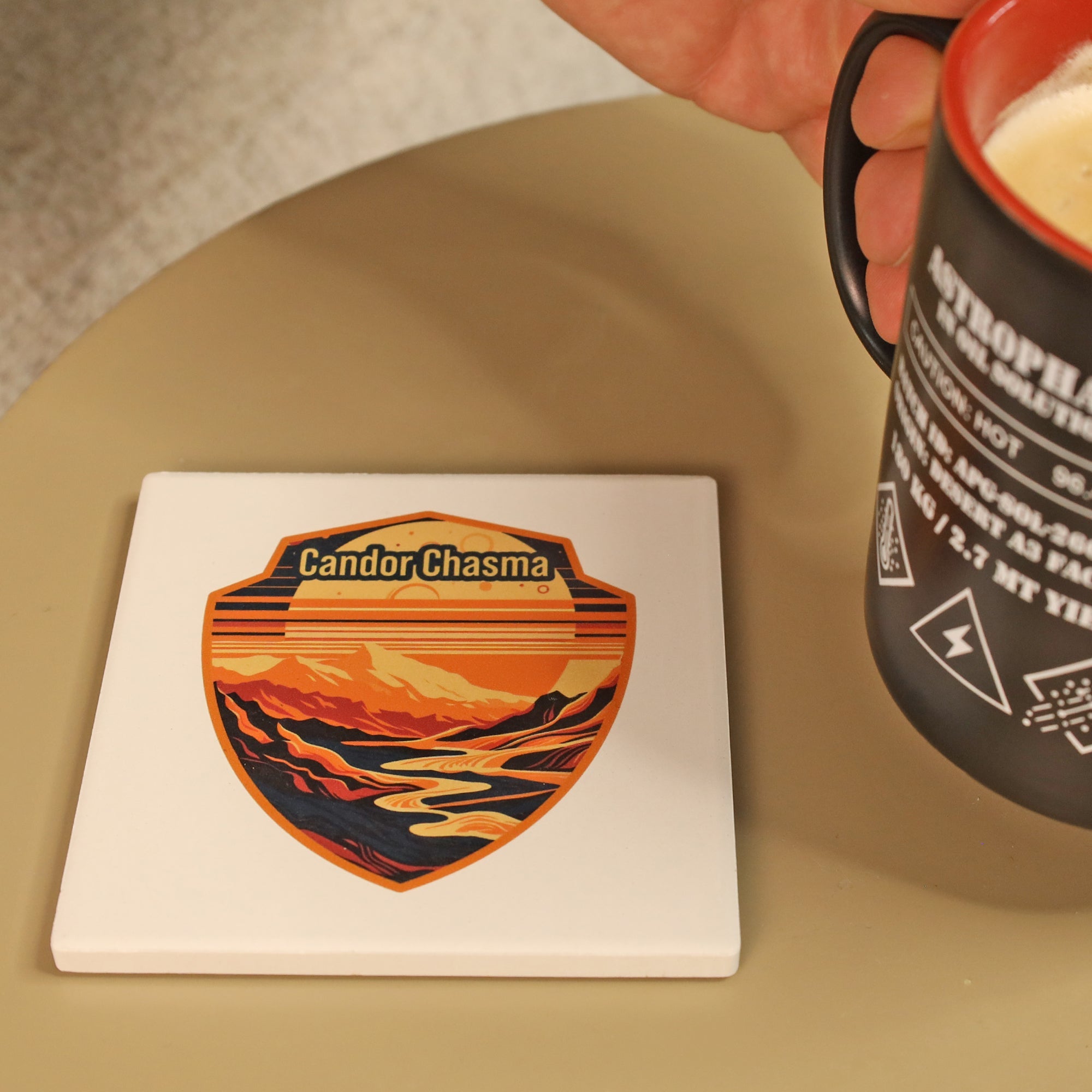 Mars Locations Ceramic Coaster Set