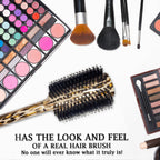 Leopard Print Brush Diversion Safe - Real Brush with a Secret compartment for hiding valuable items