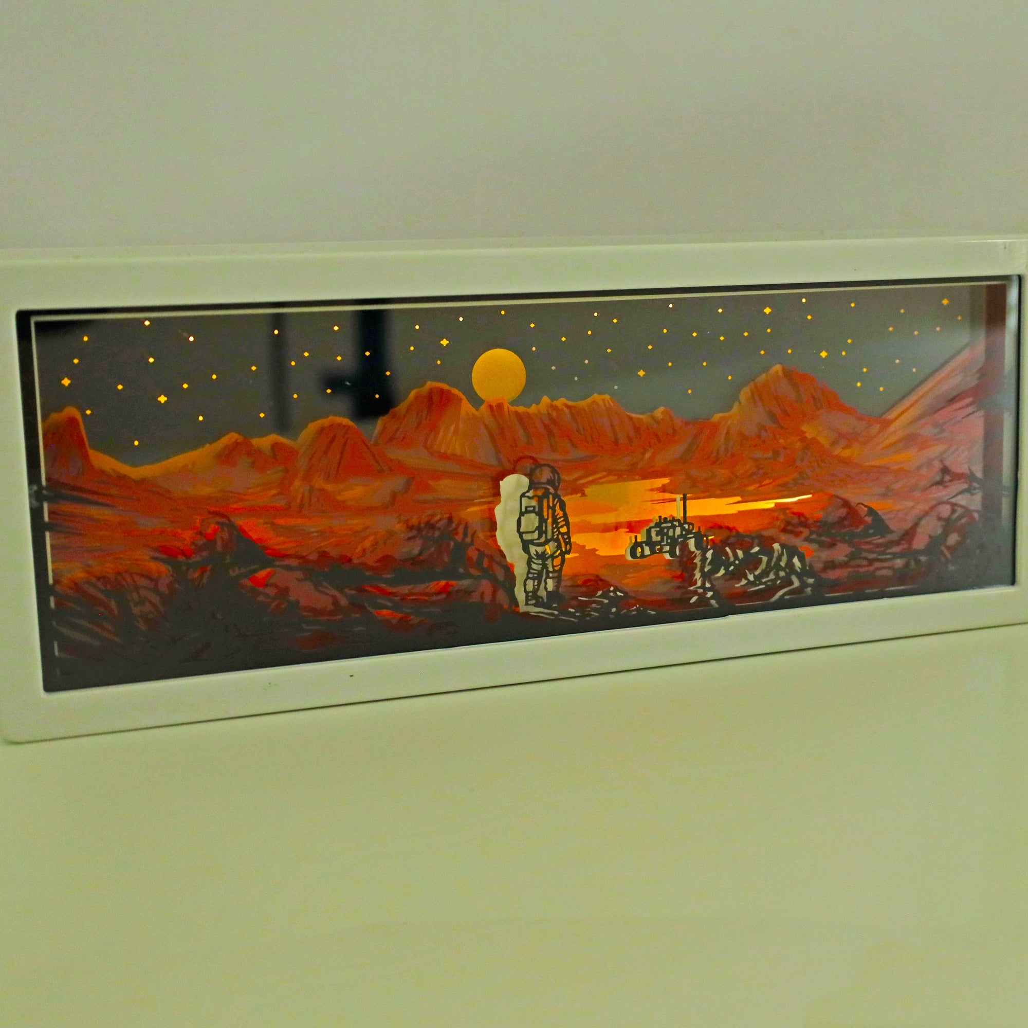 Walking on Mars 3D Paper Light