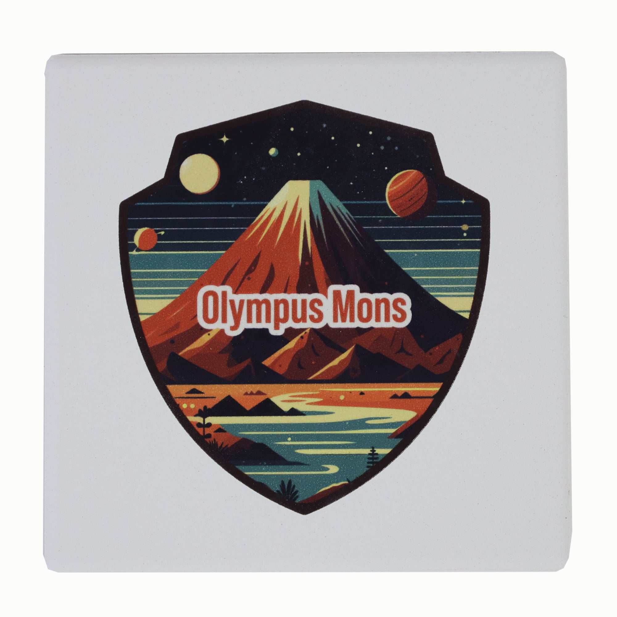 Mars Locations Ceramic Coaster Set