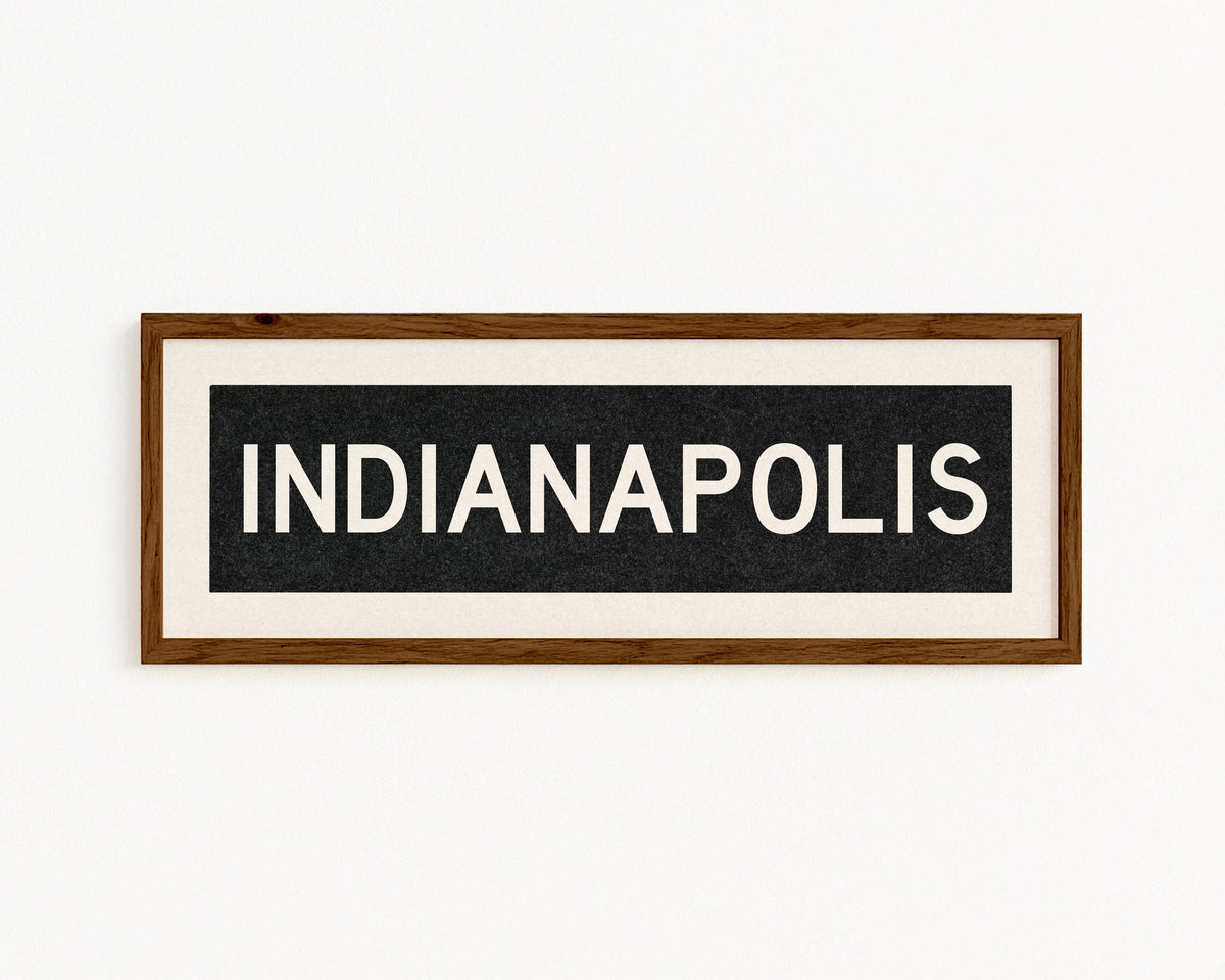 Framed Indianapolis Indiana Bus Scroll