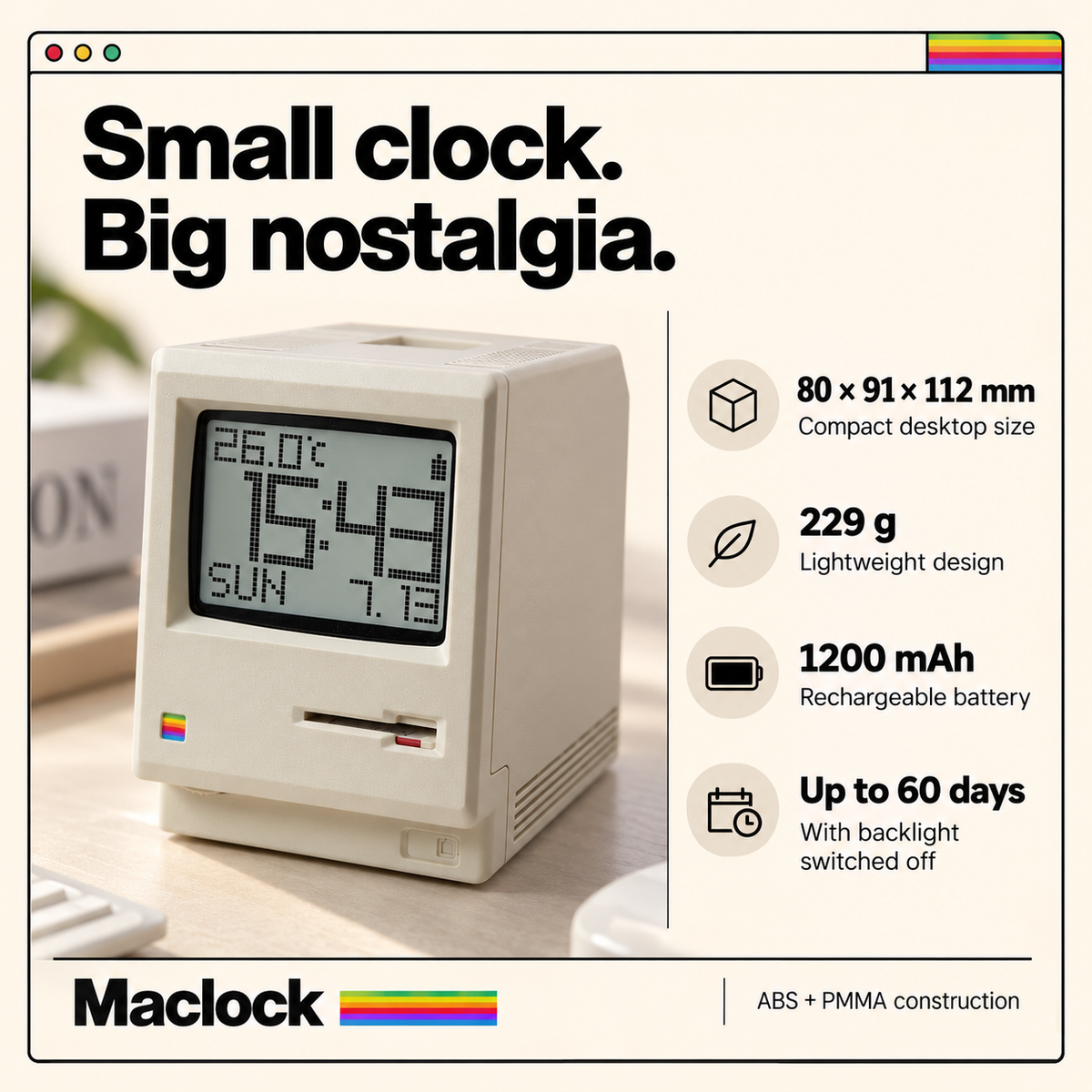 Maclock Retro Alarm Clock