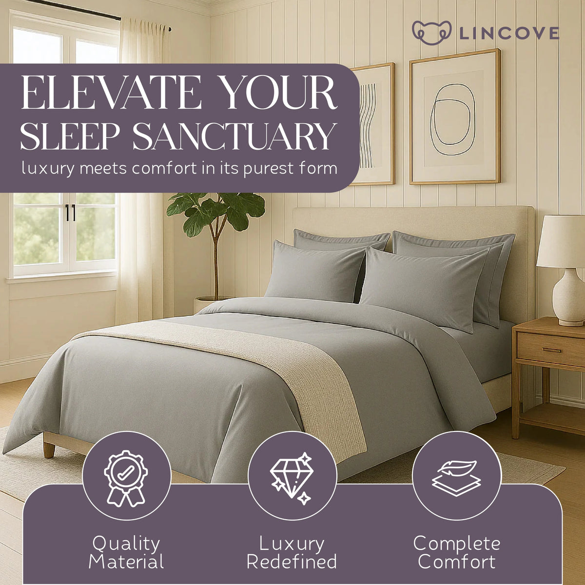 100% Cotton Duvet Cover Set - Classic Hotel Collection