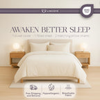 100% Cotton Duvet Cover Set, Cream - Classic Hotel Collection