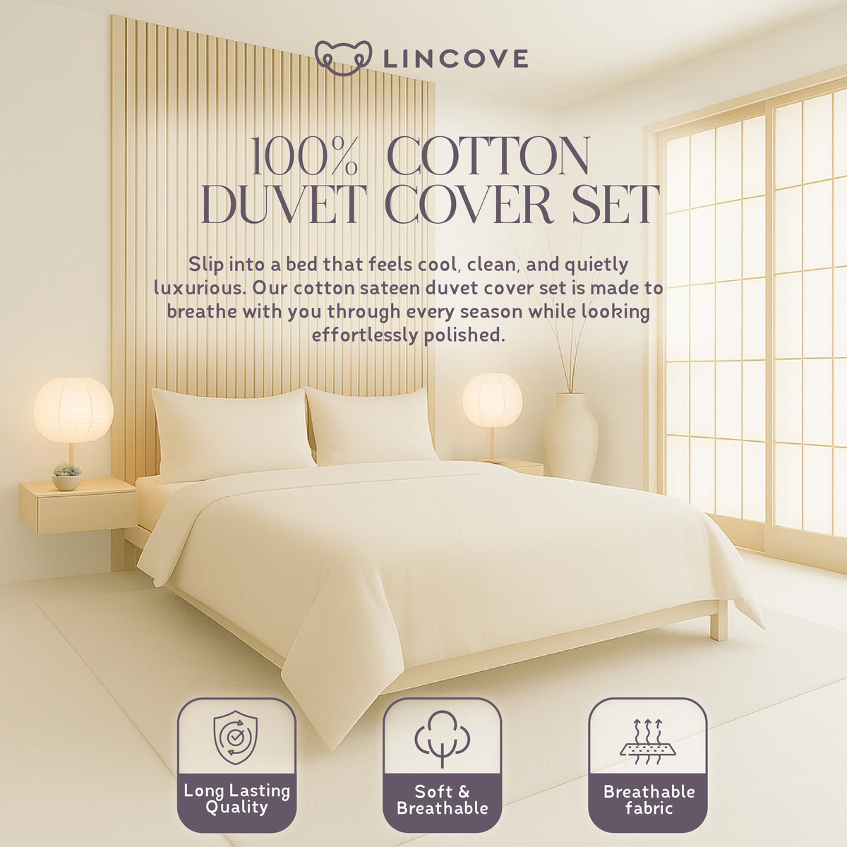 100% Cotton Duvet Cover Set - Classic Hotel Collection