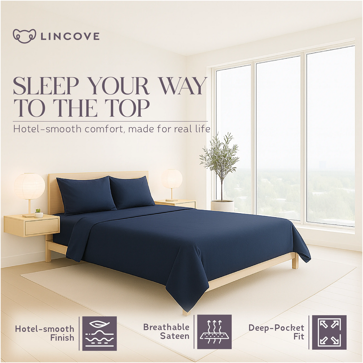 100% Cotton Sheet Set | Luxe Hotel Collection