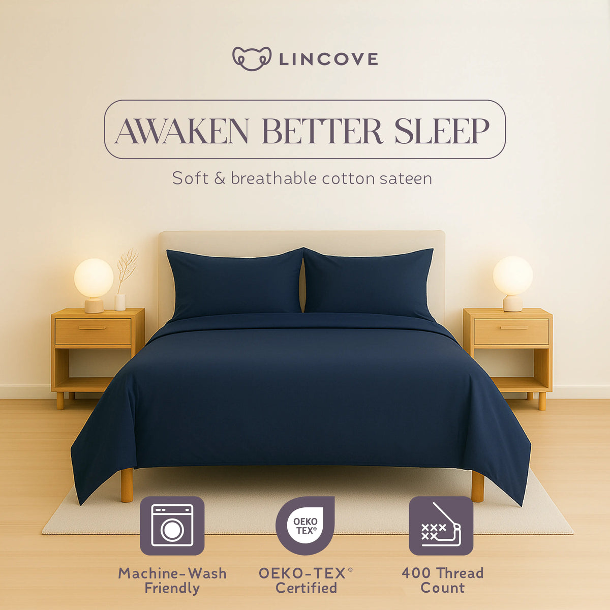 100% Cotton Sheet Set | Luxe Hotel Collection