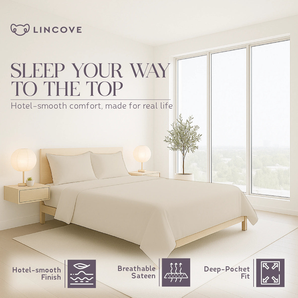 100% Cotton Sheet Set | Luxe Hotel Collection