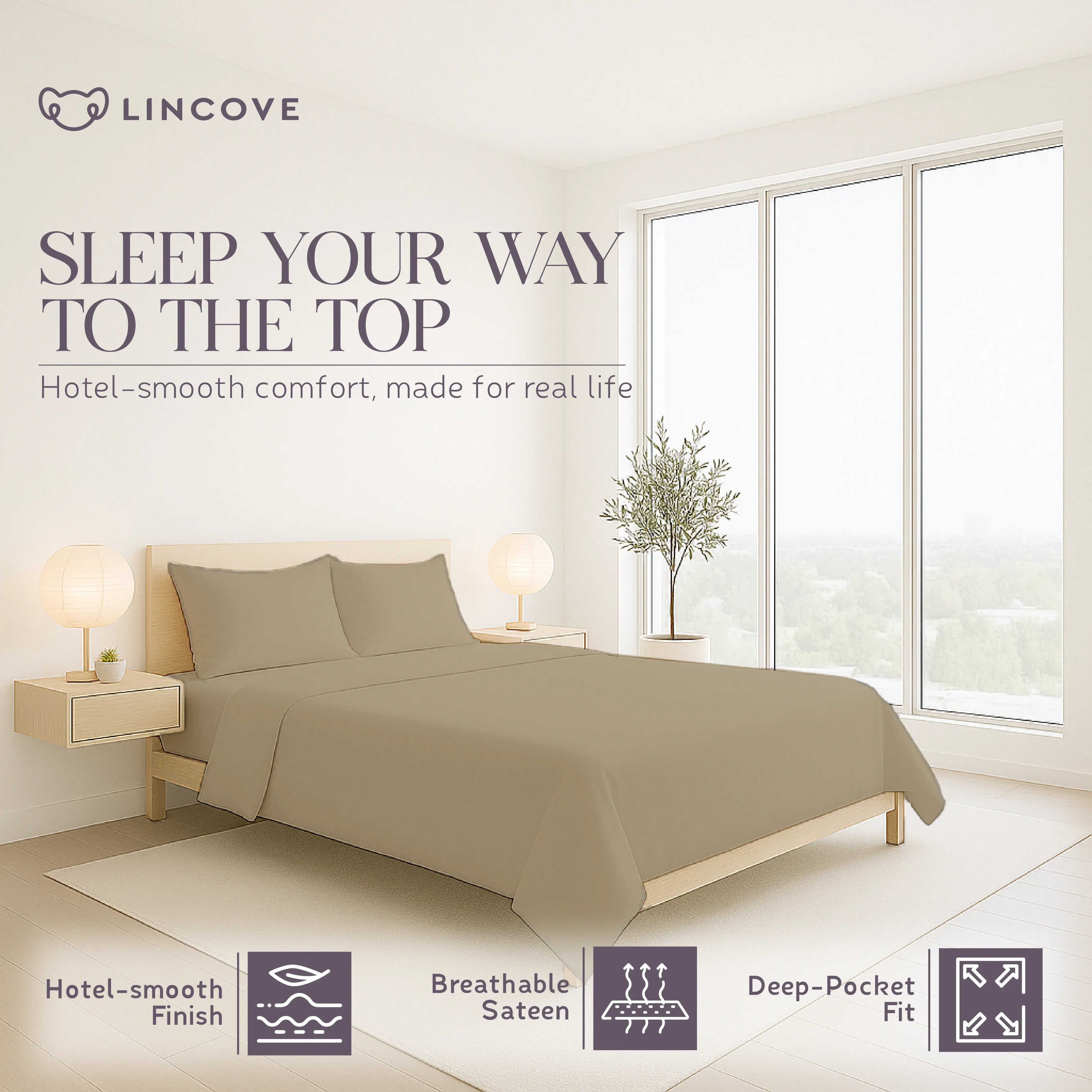 100% Cotton Sheet Set | Luxe Hotel Collection