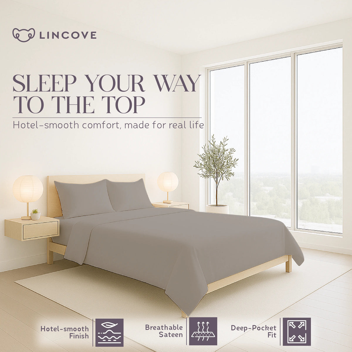 100% Cotton Sheet Set | Luxe Hotel Collection