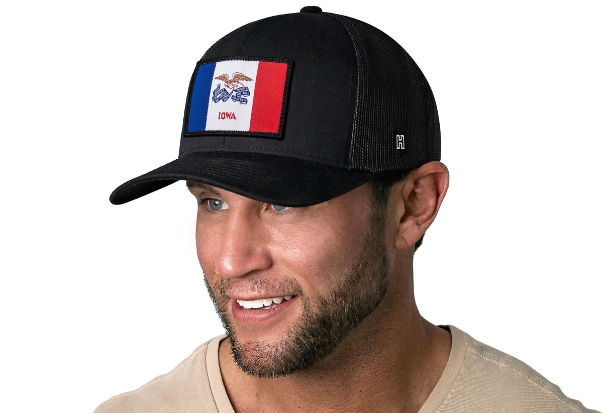 Iowa Flag Trucker Hat  |  IA Snapback