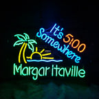 It's 5 o'clock Somewhere Margaritaville Neon Signs