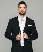 Vittorio Farina Men's Woven Paisley Ascot & Pocket Square