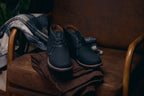CALTO - J2191 - 2.6 Inches Taller (Ultramarine Blue/Blue Sole) - Nubuck Chukka Boots