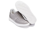 CALTO - J2202 - 2.6 Inches Taller (Grey/White Sole) - Lightweight Nubuck Sneakers