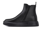 CALTO - J24810 - 3 Inches Taller (Noir) - Lightweight Smooth Nappa Chelsea Zipper Boots