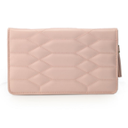 WOLF "Caroline" Diamond Quilted Leather Slim Travel Jewelry Portfolio - Small