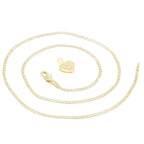 Cubic Zirconia 14K Gold Filled Two-Ply Heart Pendant Necklace Set