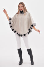 The Glacier Light Beige Reversible Leather Women Jacket