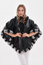 The Glacier Black Reversible Leather Women Jacket