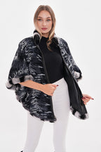 The Glacier Black Reversible Leather Women Jacket