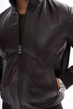 The Ardent Dark Brown Lambskin Men Leather Jacket