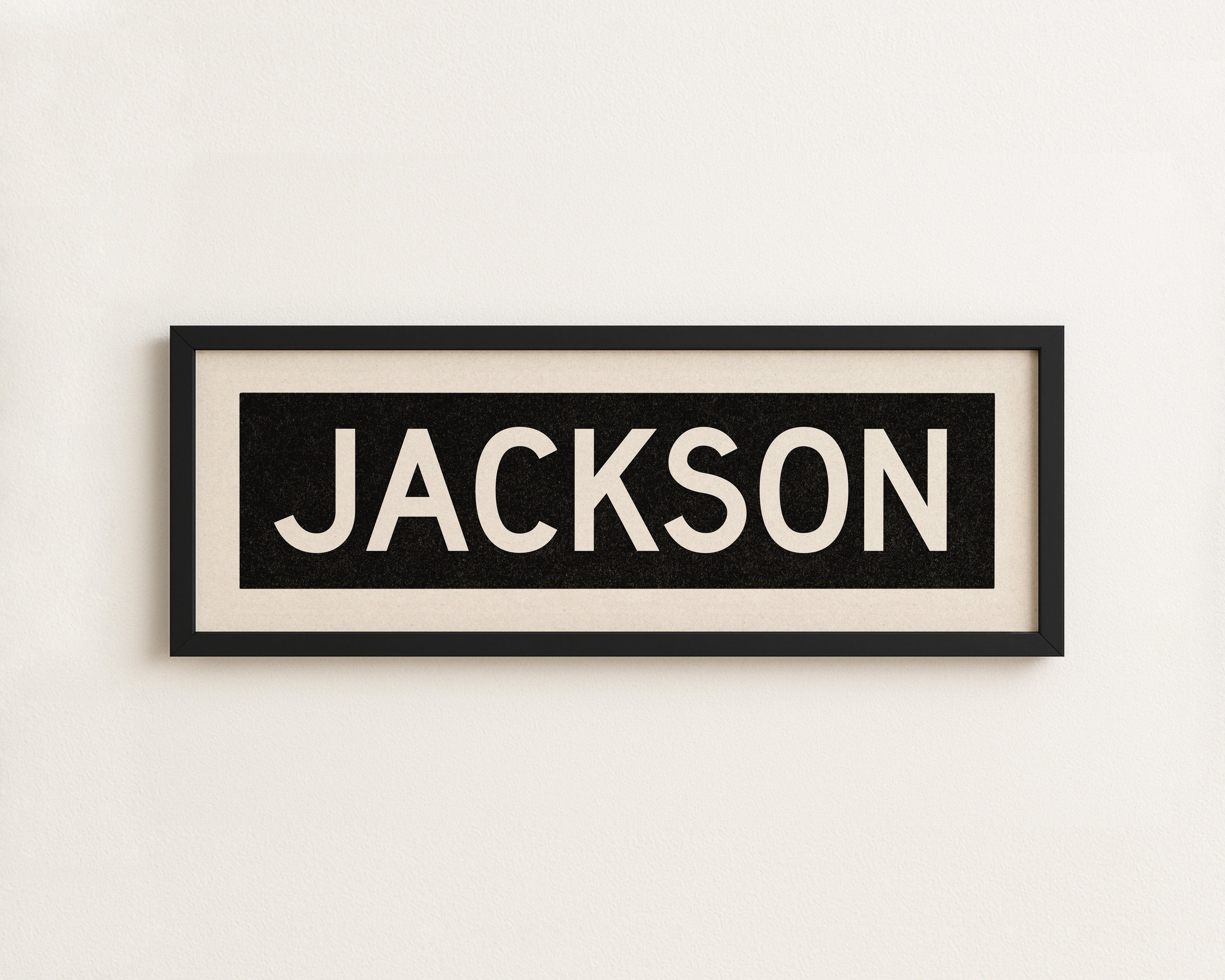 Framed Jackson Mississippi Bus Scroll
