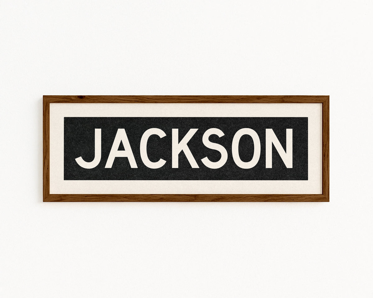 Framed Jackson Mississippi Bus Scroll