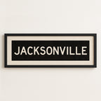 Framed Jacksonville Florida Bus Scroll