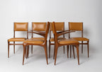 Carlo De Carli Model 671 Dining Chairs – Set of Six in Walnut for Singer & Sons