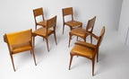 Carlo De Carli Model 671 Dining Chairs – Set of Six in Walnut for Singer & Sons