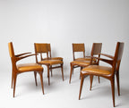 Carlo De Carli Model 671 Dining Chairs – Set of Six in Walnut for Singer & Sons